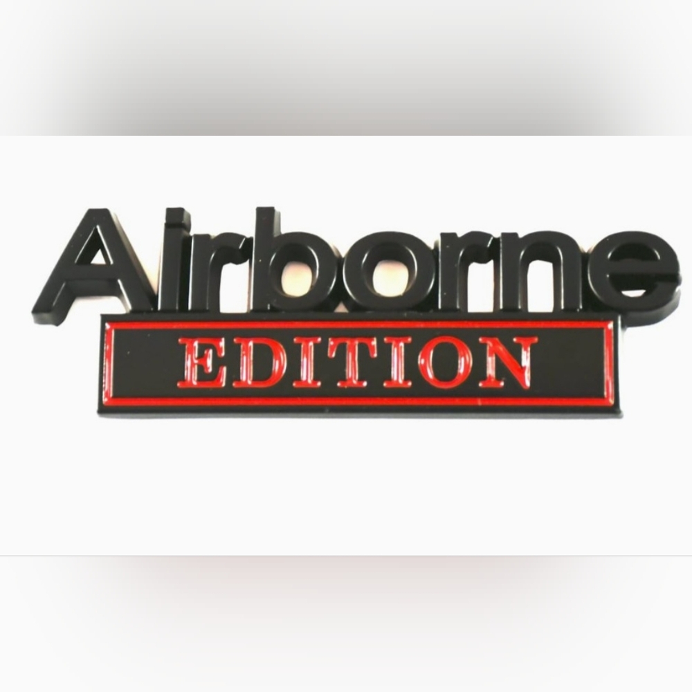 New metal Airborne edition badge emblem